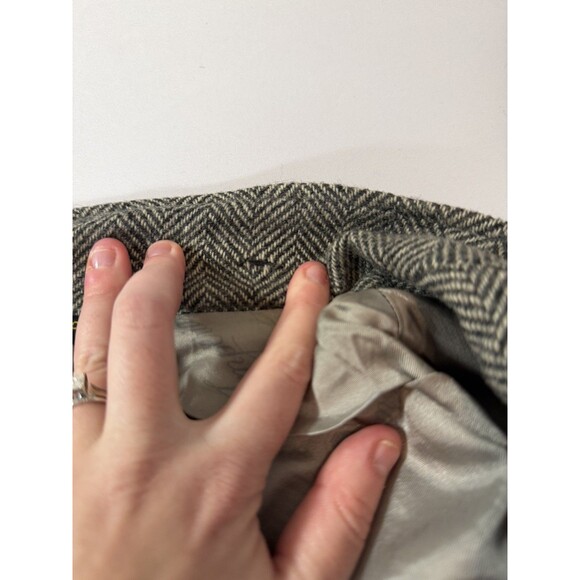 Vintage Haggar Imperial Herringbone Wool Blazer Elbow Patches USA - Picture 13 of 16